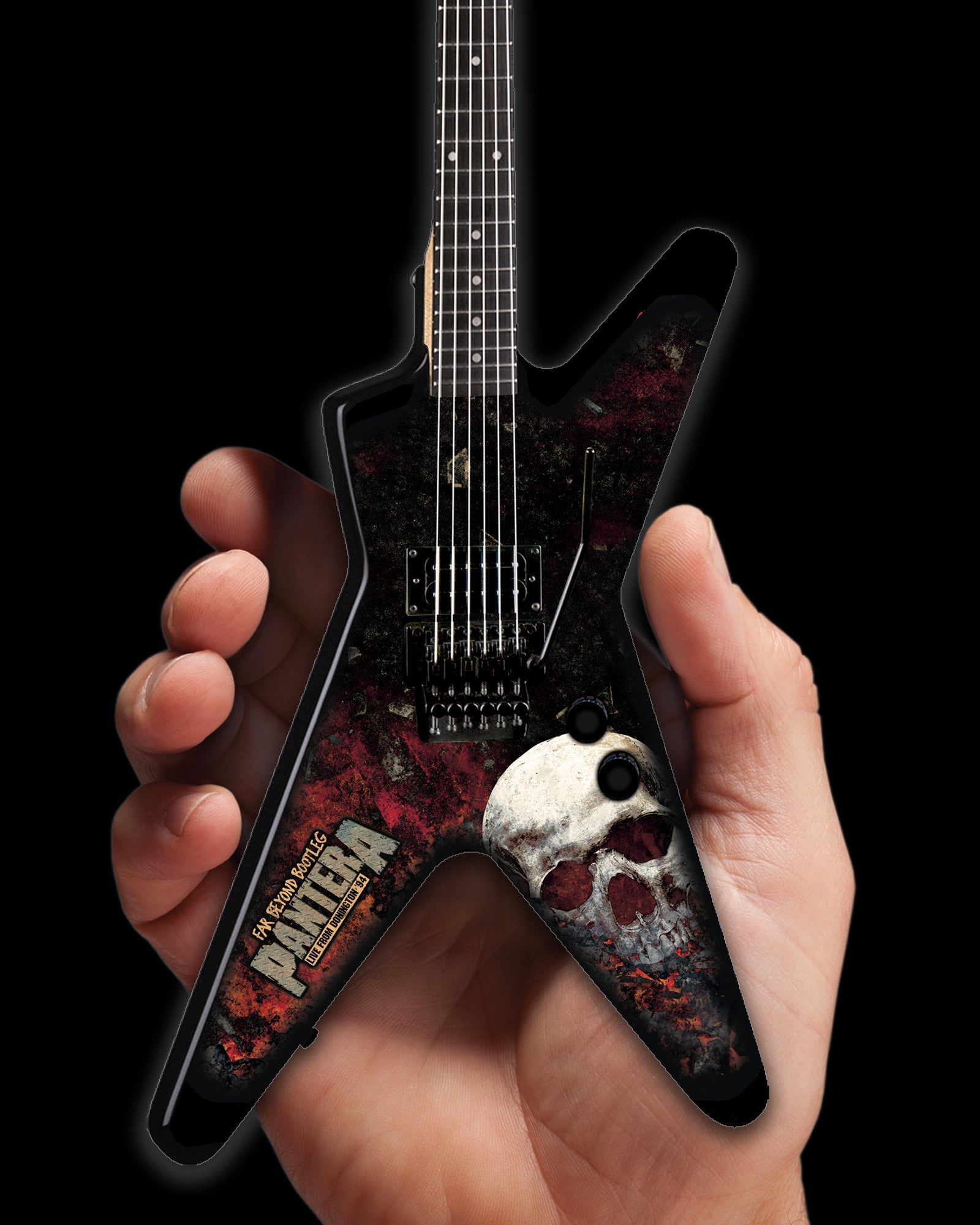 PANTERA - DEAN DIMEBAG - MUCHO MÁS ALLÁ DEL GRÁFICO BOOTLEG ML - MINI GUITARRA