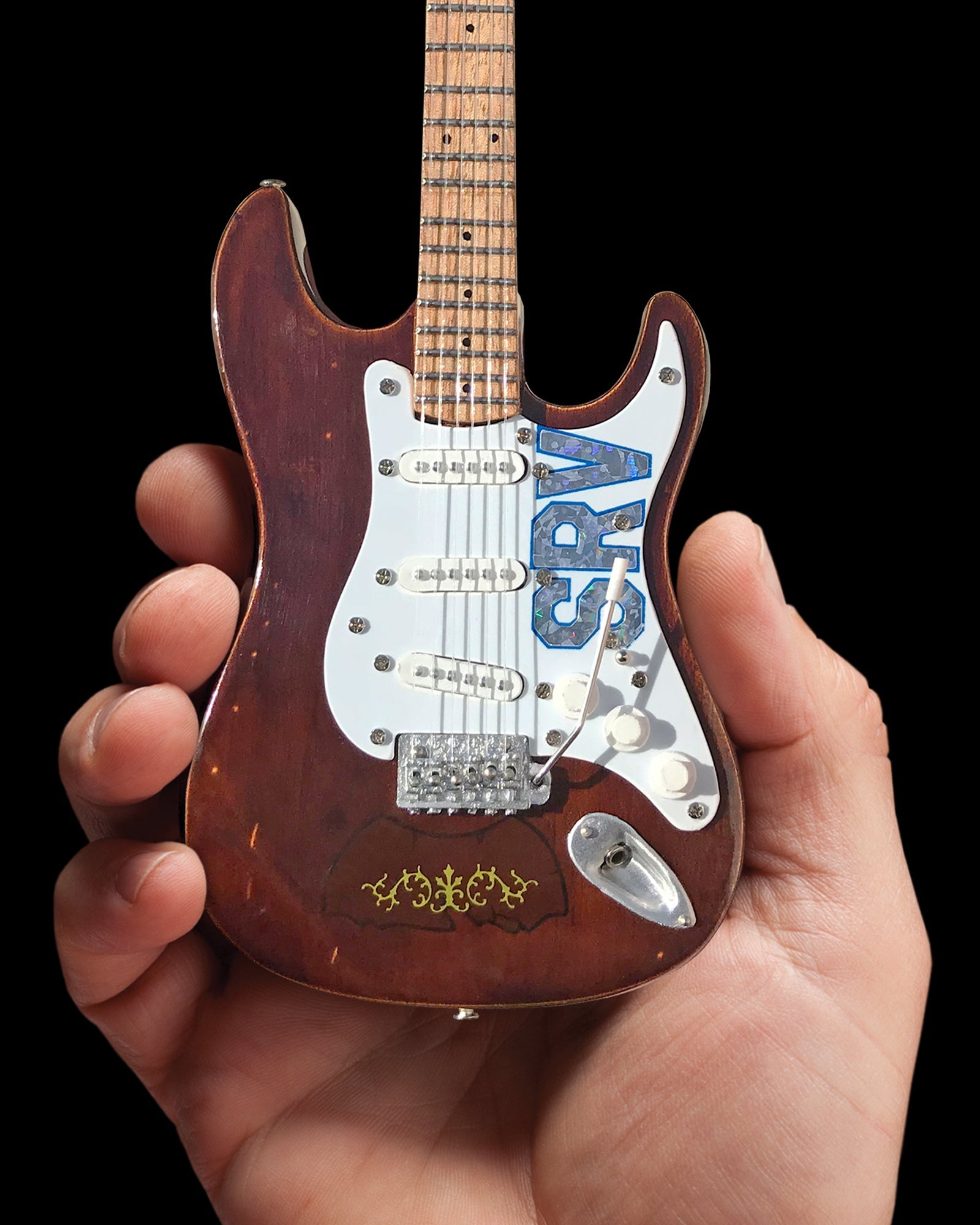 Mini guitarra Fender™ Strat™ de Stevie Ray Vaughan con licencia oficial - Mini guitarra SRV Lenny Signature 