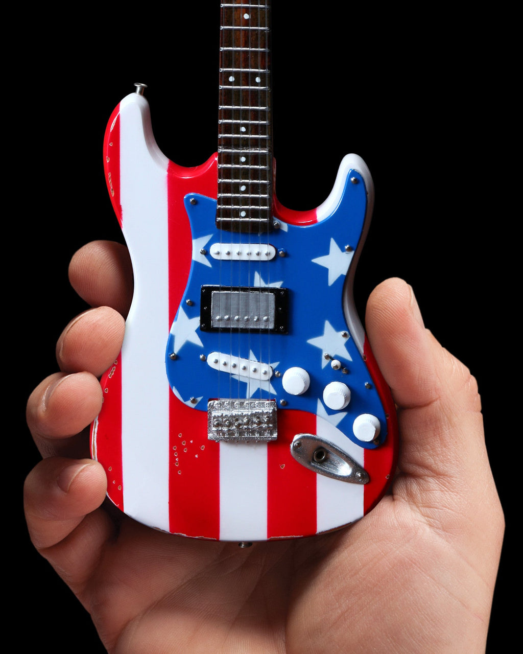 WAYNE KRAMER - FENDER™ STRAT™ MINI STARS N' STRIPES USA FLAG - MINI GUITAR