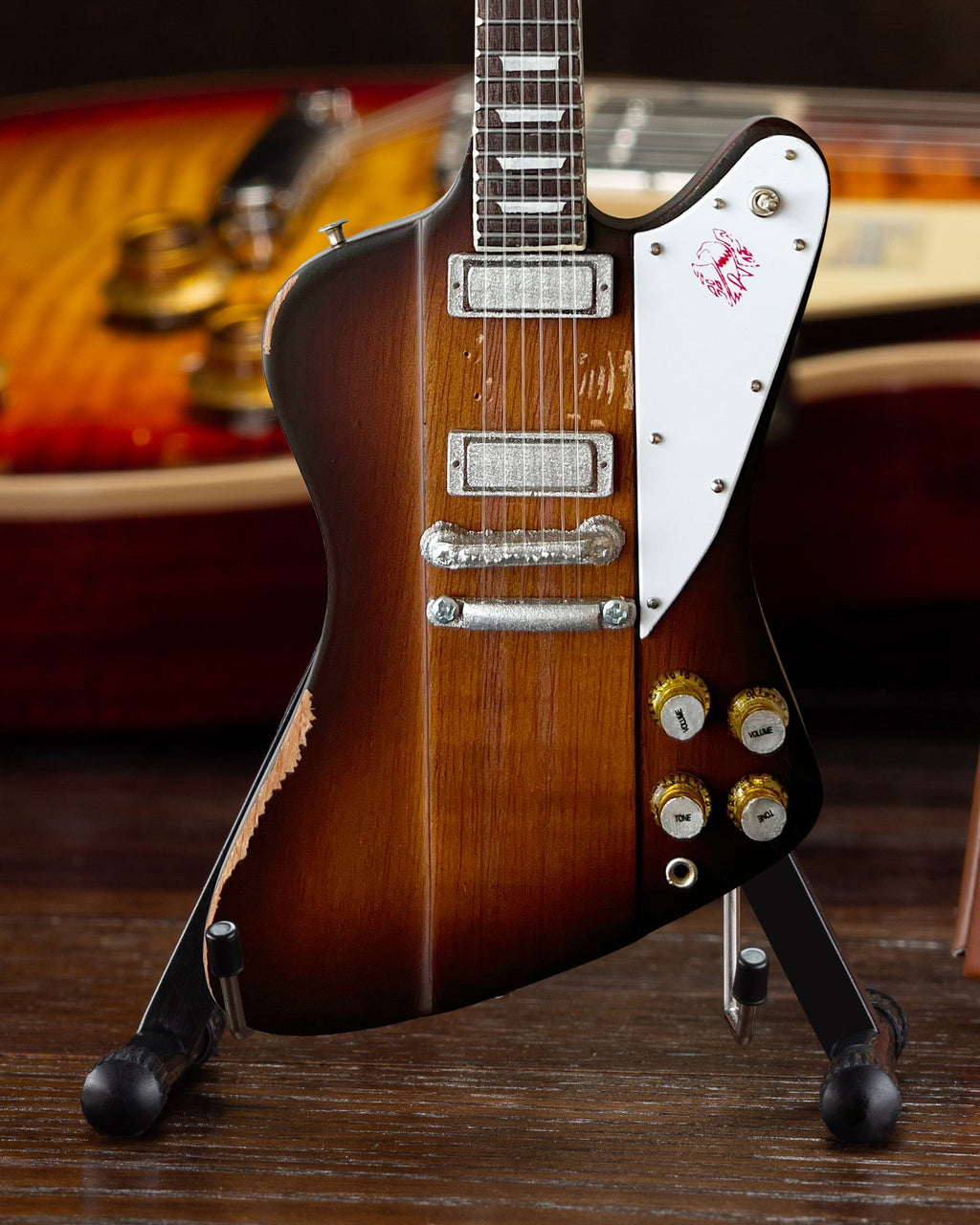 JOHNNY WINTER - 1963 GIBSON FIREBIRD V SUNBURST - MINI GUITAR