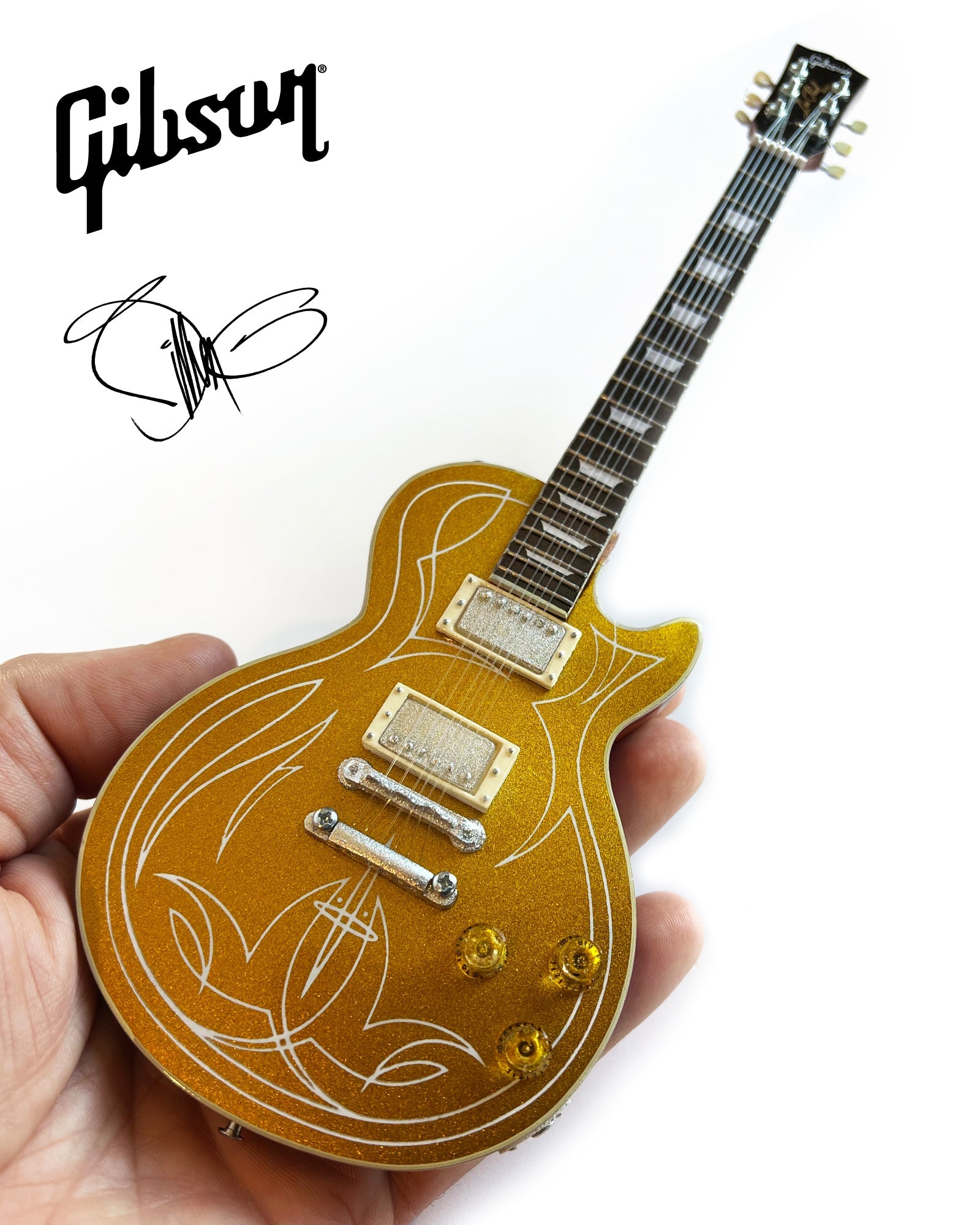 BILLY F GIBBONS - "PINSTRIPE" GIBSON LES PAUL GOLDTOP - MINI GUITAR