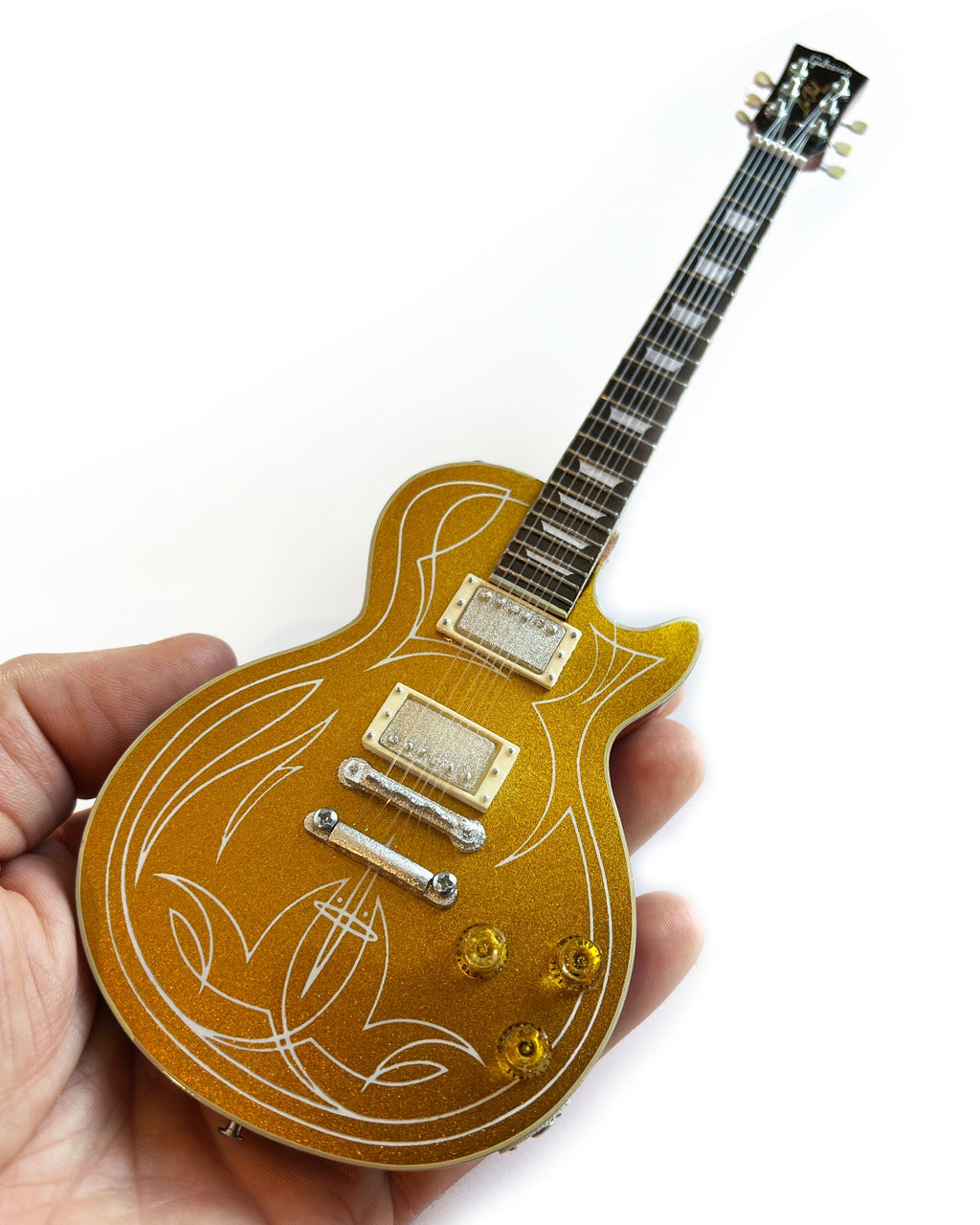 Mini guitarra Gibson Les Paul Goldtop "Pinstripe" de Billy F. Gibbons 