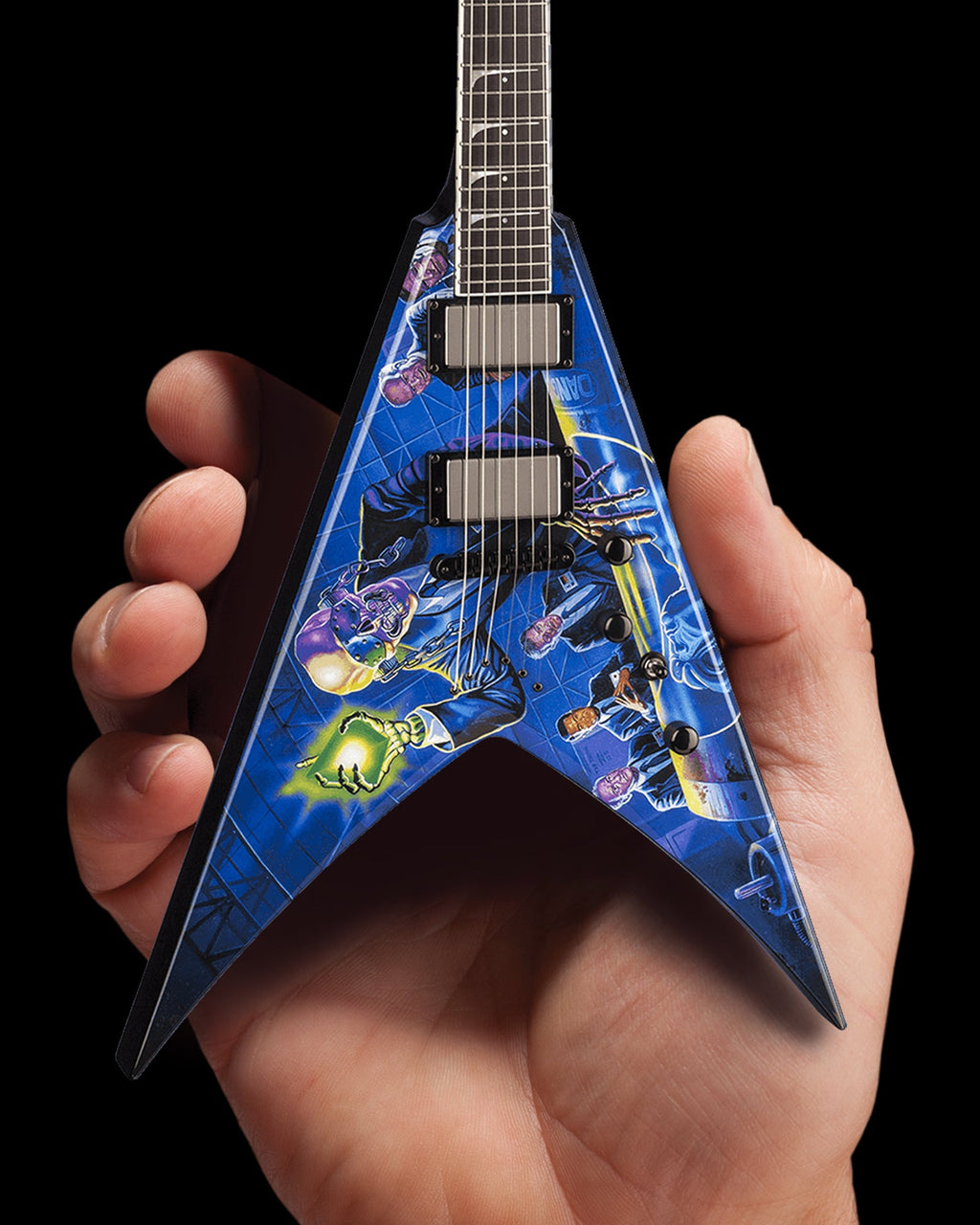 MEGADETH - DAVE MUSTAINE - SIGNATURE V RUST IN PEACE - MINI GUITAR