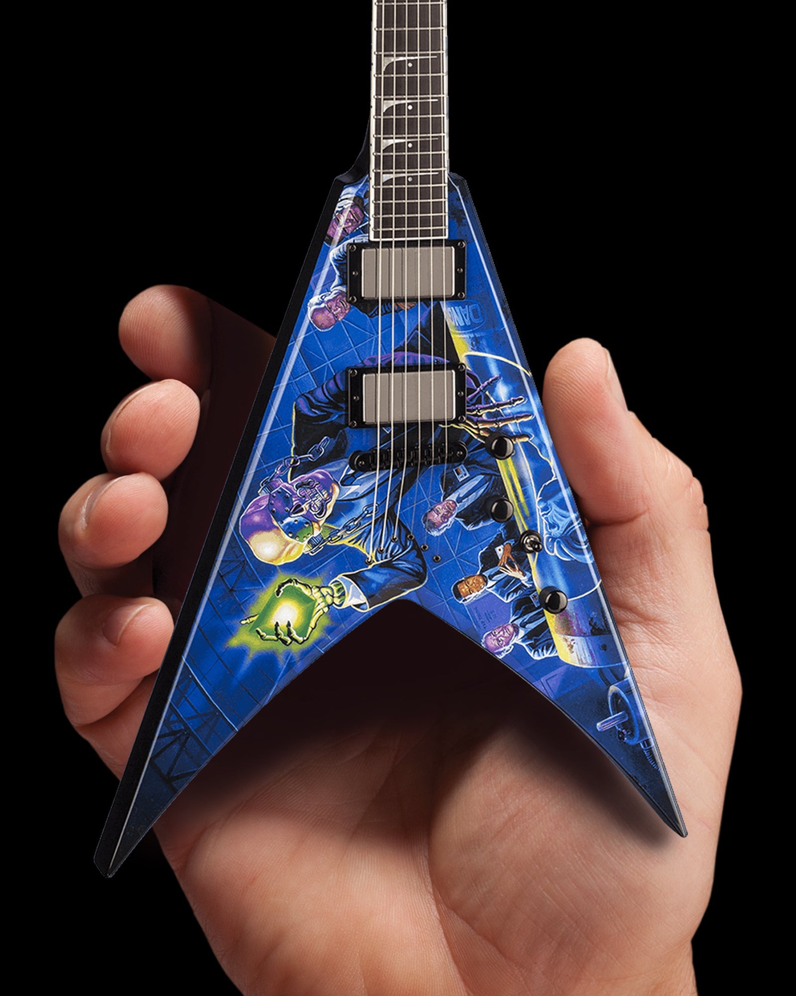 MEGADETH - DAVE MUSTAINE - SIGNATURE V RUST IN PEACE - MINI GUITAR