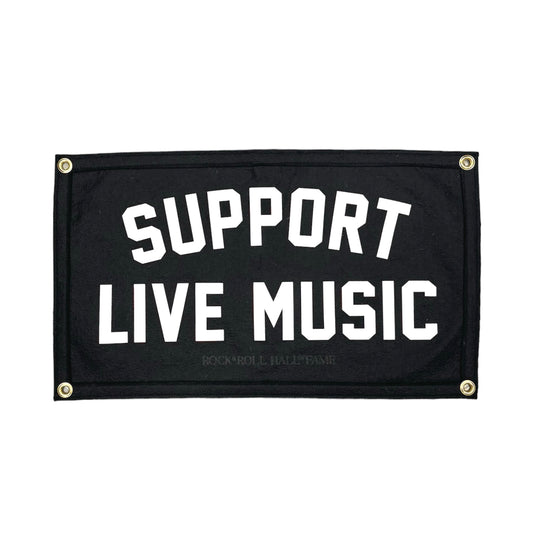 ROCK HALL SUPPORT LIVE MUSIC CAMP FLAG