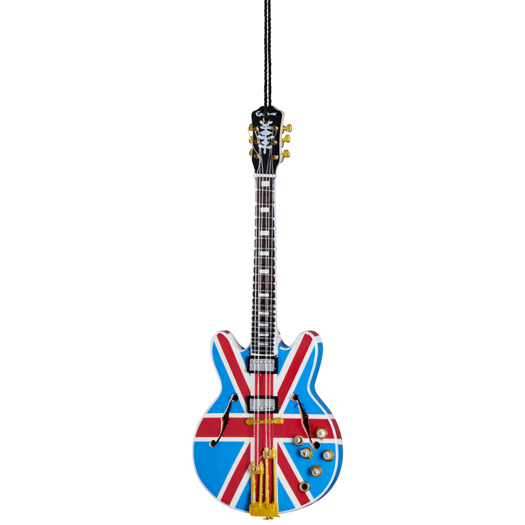 6" Gibson® Epiphone Union Jack Sheraton Guitar Holiday Ornament
