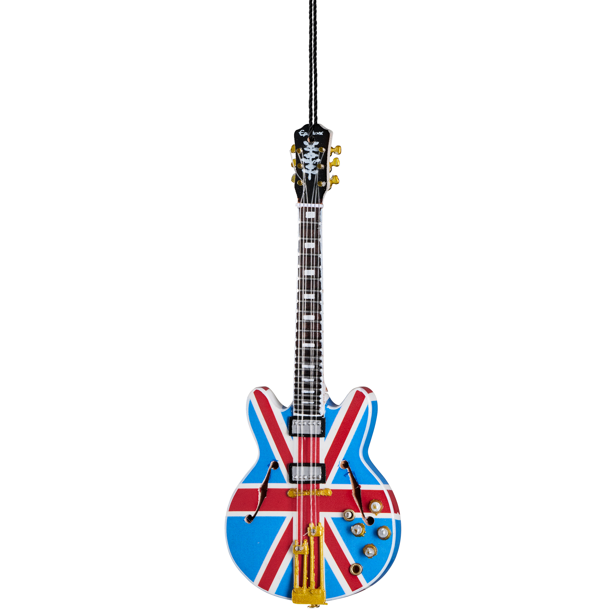 6" Gibson® Epiphone Union Jack Sheraton Guitar Holiday Ornament