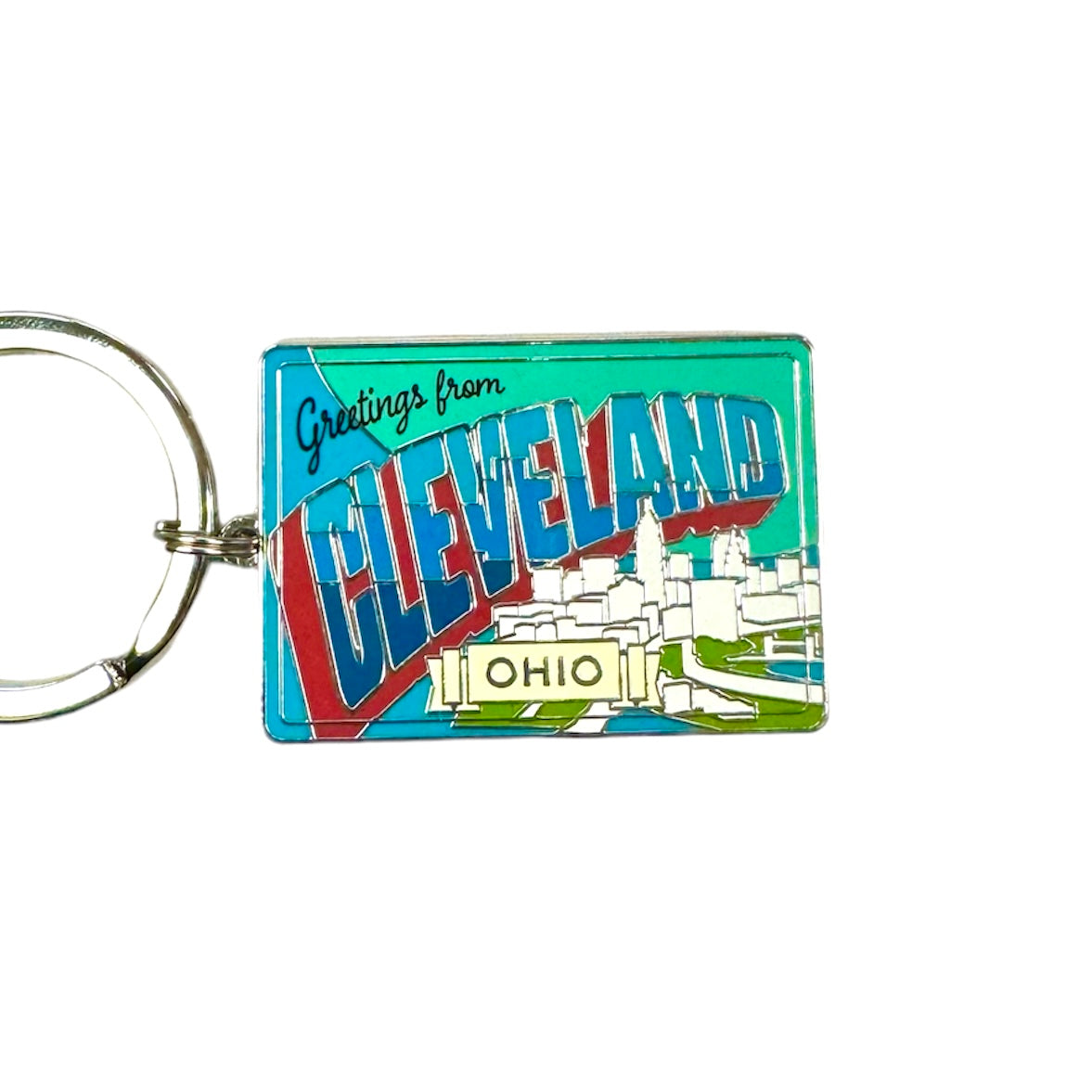 ROCK HALL CLEVELAND POST CARD KEYRING