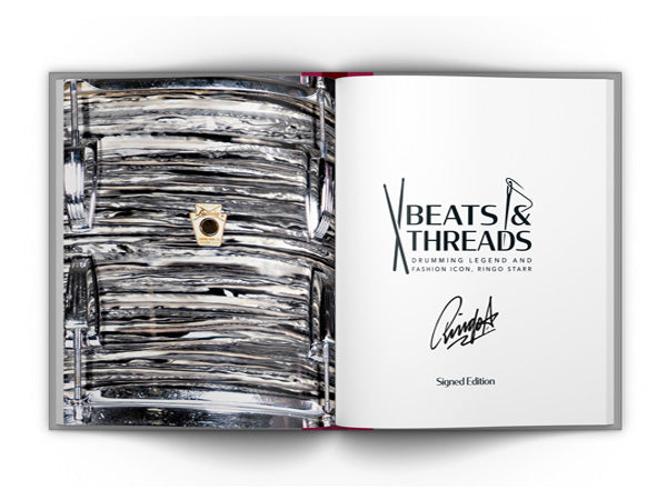 RINGO STARR - BEATS & THREADS: DRUMMING LEGEND AND FASHION ICON, RINGO STARR - SIGNED SLIPCASE EDITION - HARDCOVER - BOOK