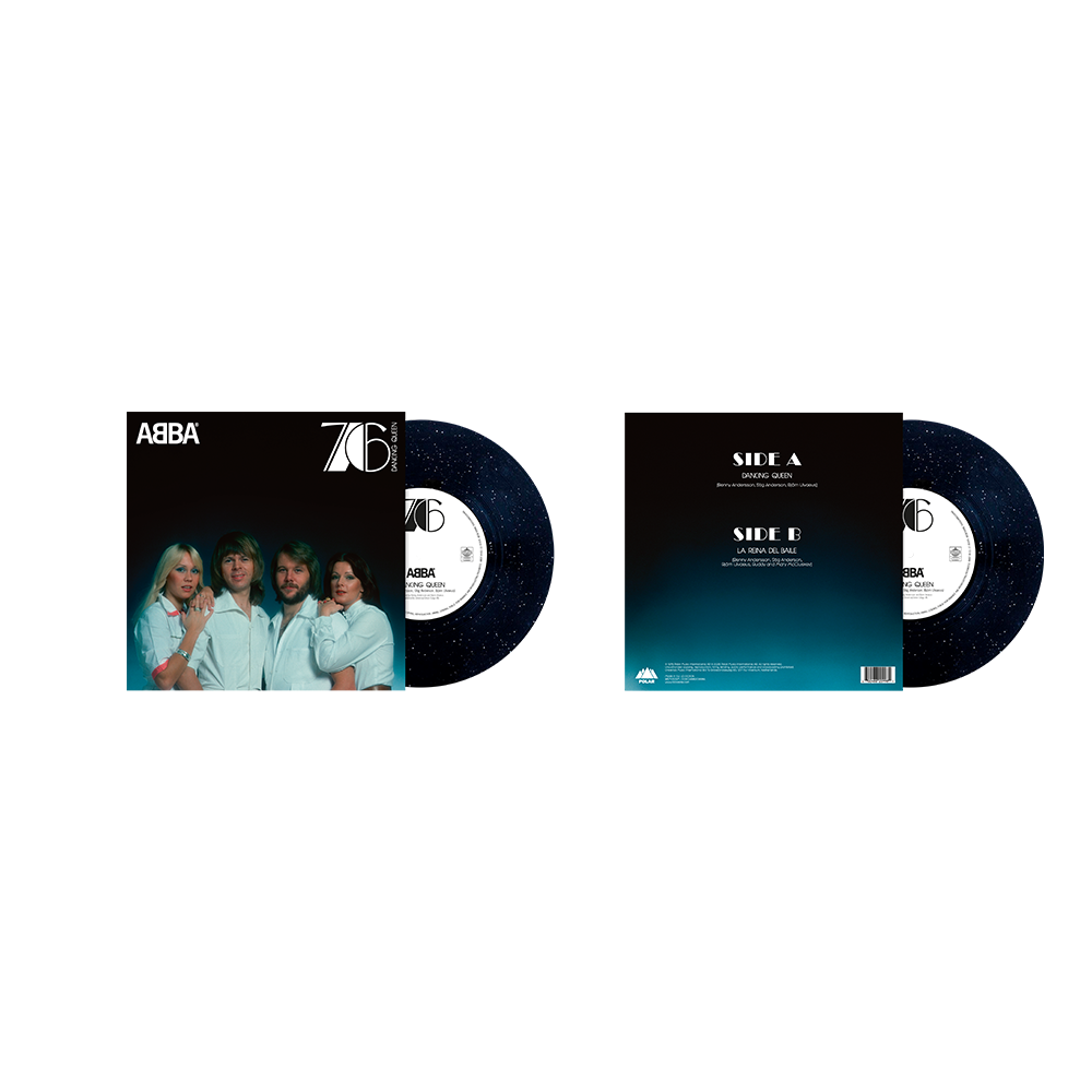 ABBA - DANCING QUEEN 50TH ANNIVERSARY SPARKLE ON BLACK COLOR 10" VINYL SINGLE