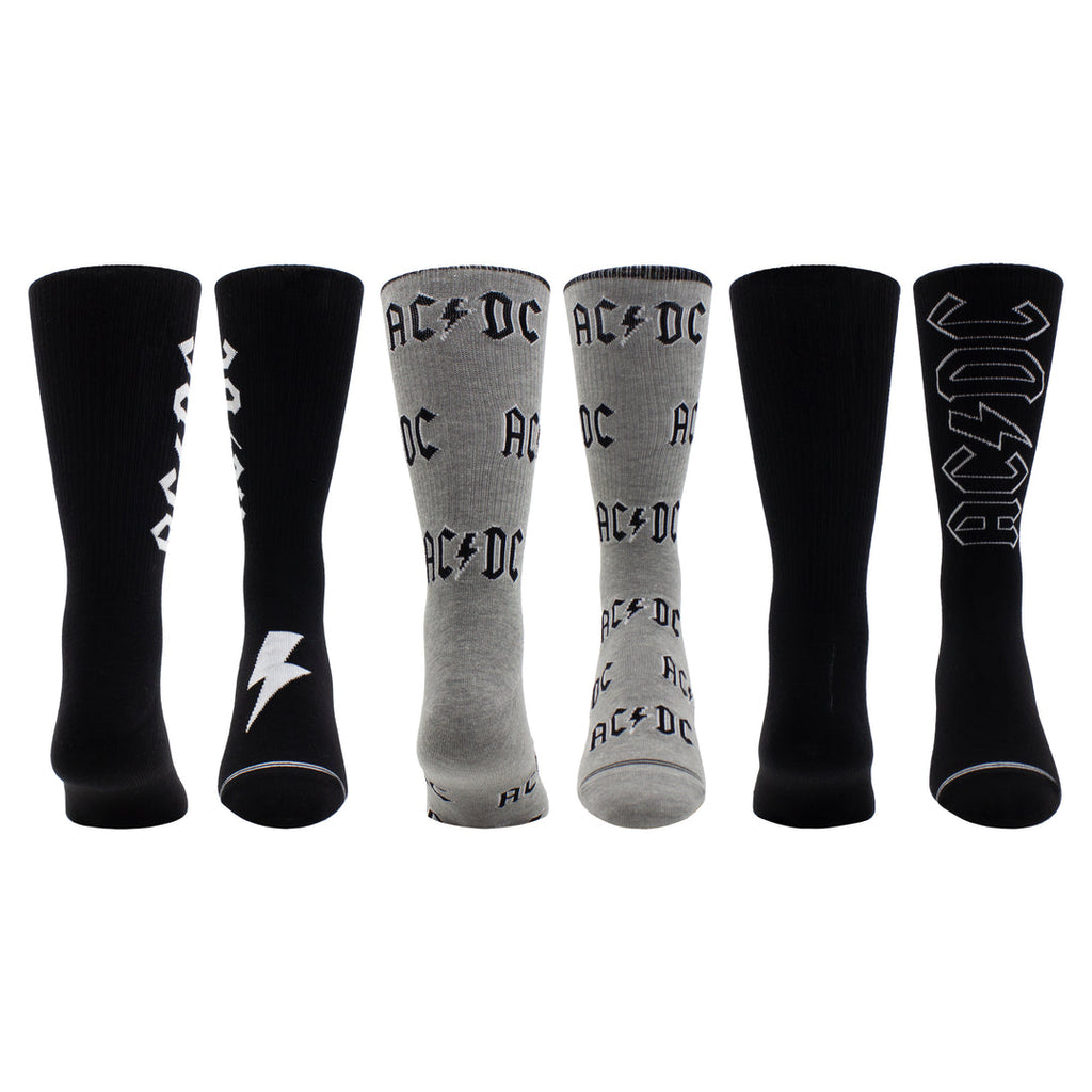 AC/DC - PACK DE 3 CALCETINES CON LOGO SURTIDOS