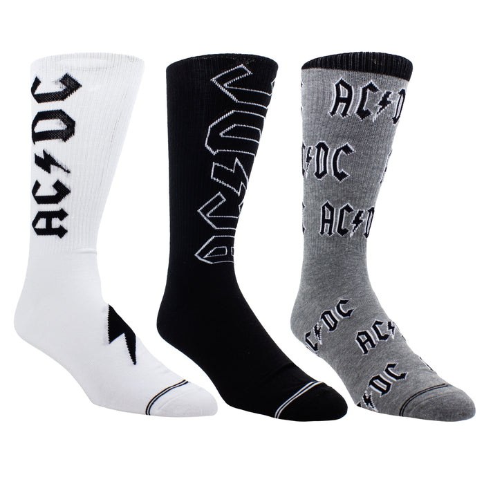 AC/DC - 3 PAIR CREW SOCKS GIFT BOX