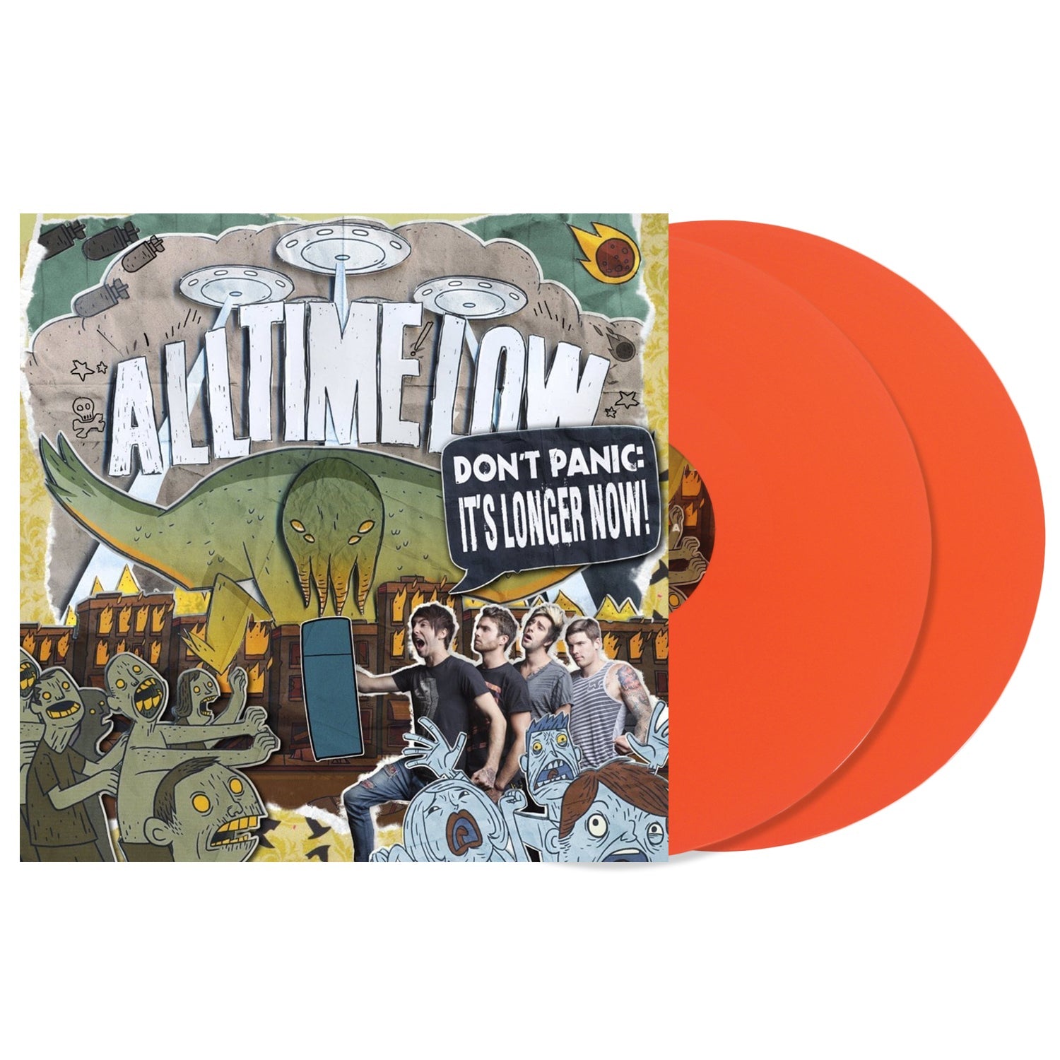 ALL TIME LOW - DON'T PANIC: IT'S LONGER NOW! - ORANGE COLOR - 2-LP - VINYL LP