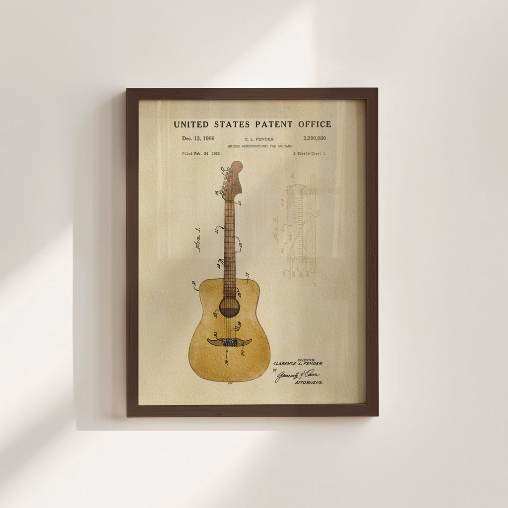 TIMELESS PATENTS - ACOUSTIC GUITAR PRINT