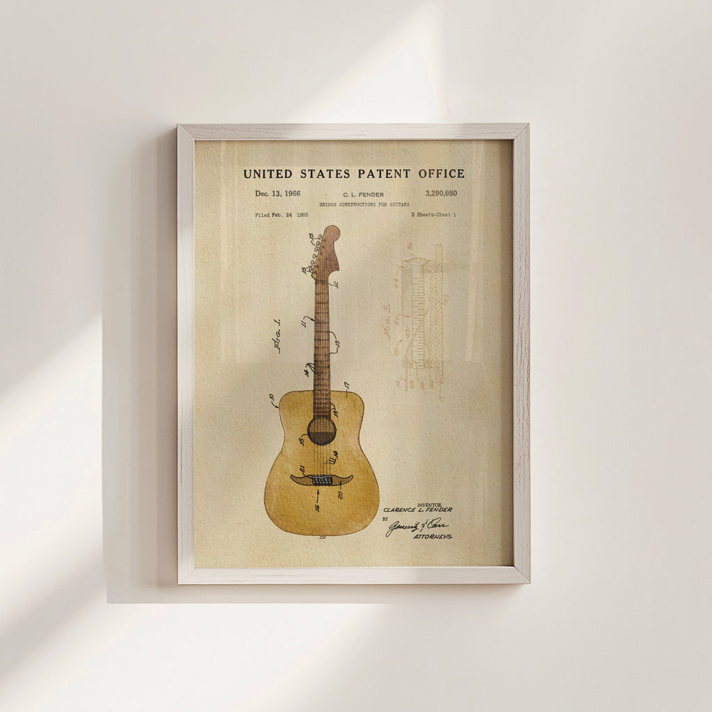 TIMELESS PATENTS - ACOUSTIC GUITAR PRINT
