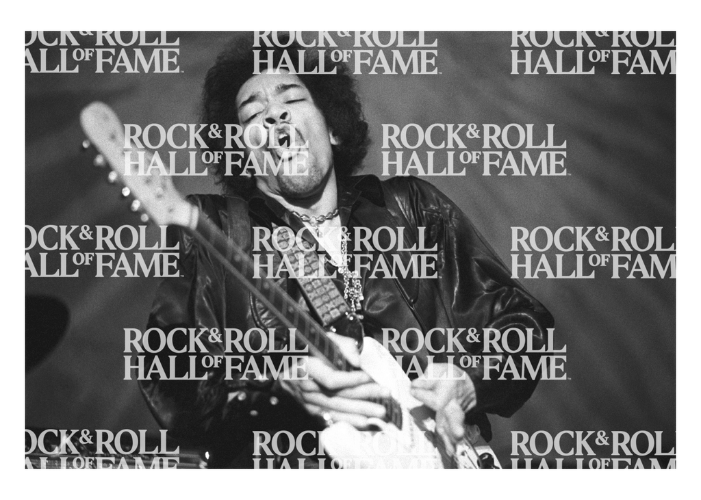 BARON WOLMAN PHOTOGRAPHY JIMI HENDRIX WITH GUITAR POSTCARD