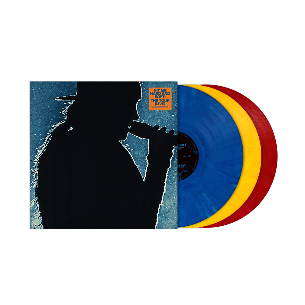 BILLIE EILISH - HIT ME HARD AND SOFT: THE TOUR LIVE! - BLUE/YELLOW/RED COLOR - 3-LP - VINYL