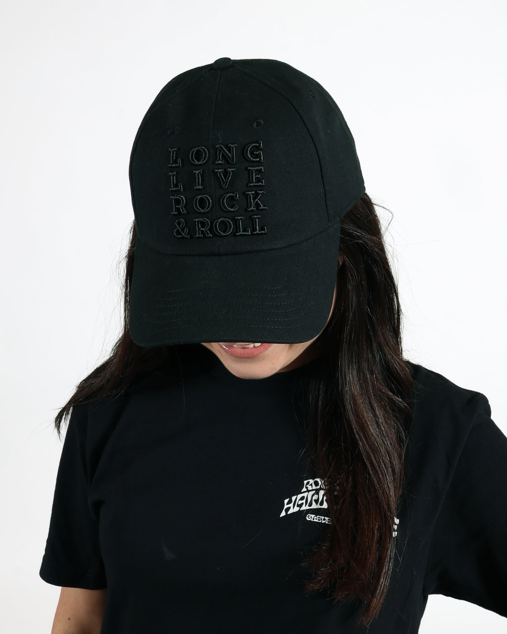 ROCK HALL BLACK LONG LIVE ROCK & ROLL HAT