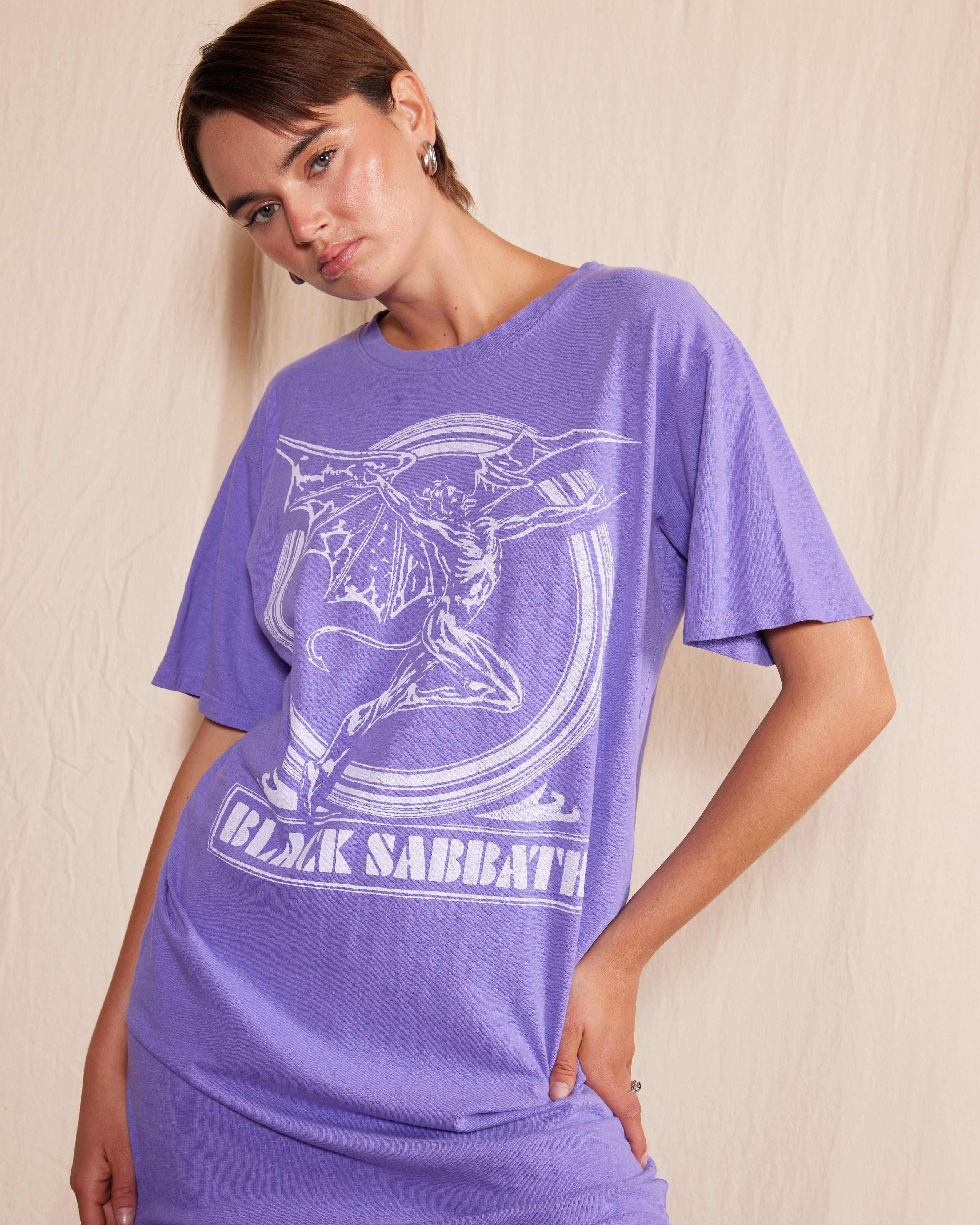 BLACK SABBATH - PURPLE SPLATTER DRESS 1