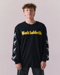 BLACK SABBATH - VINTAGE FLYING ANGELS BLACK LONG SLEEVE SHIRT