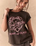 BLONDIE - HEART OF GLASS VINTAGE BLACK CROPPED TEE