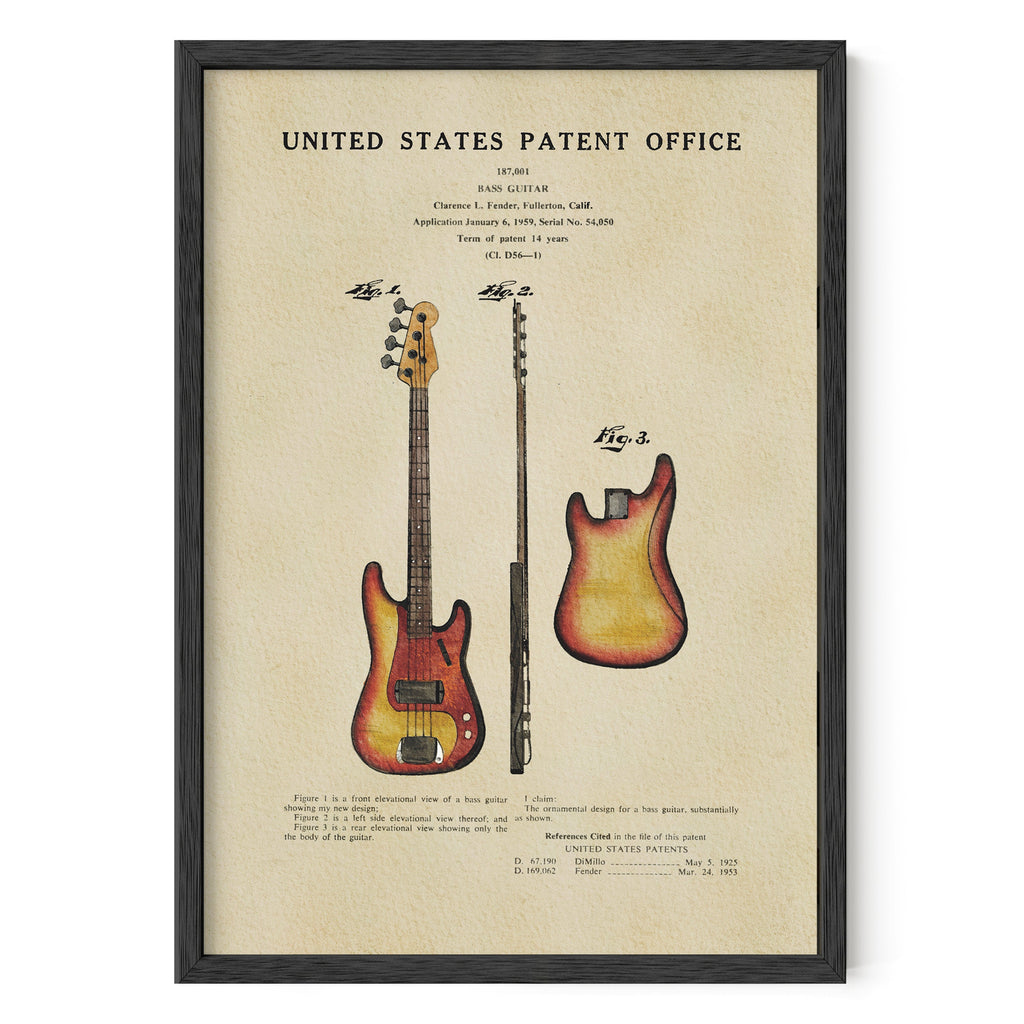 PATENTES ATEMPORALES - IMPRESIÓN DE BAJO FENDER