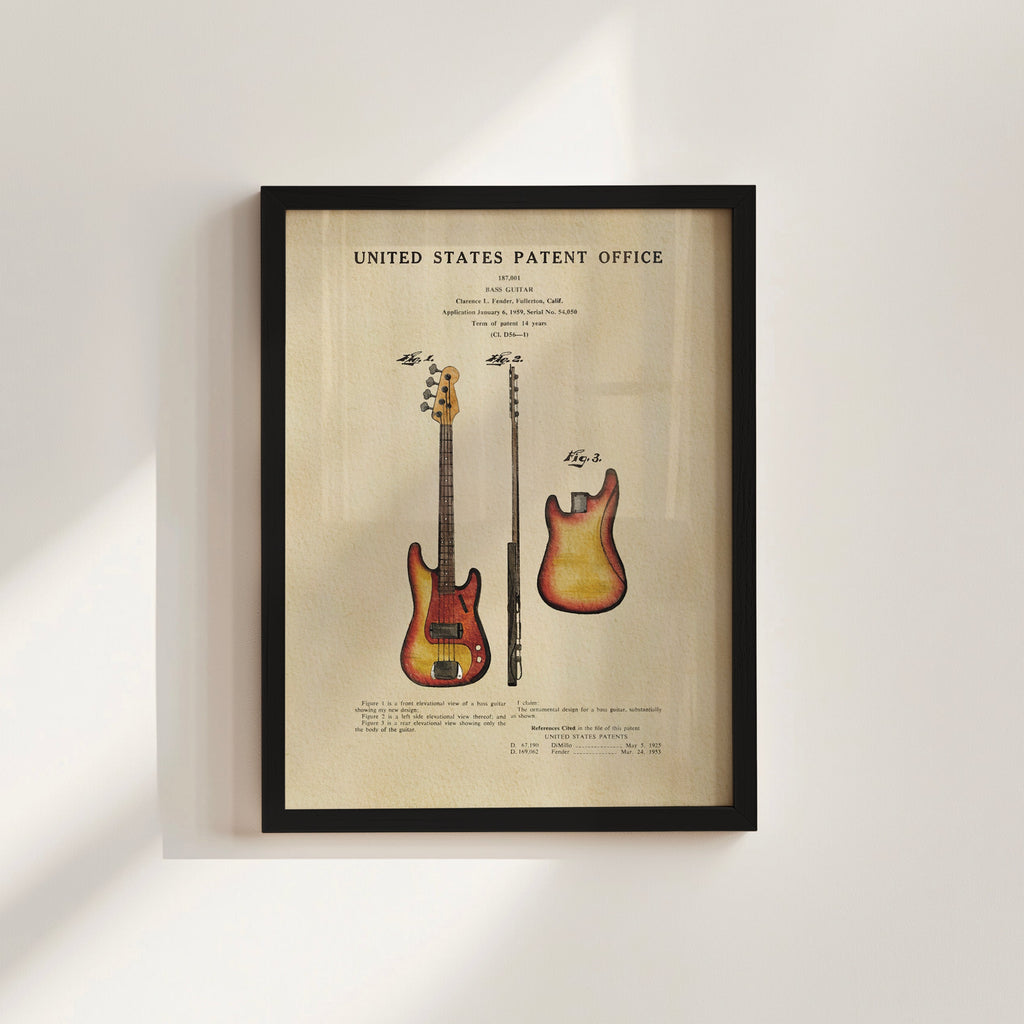 PATENTES ATEMPORALES - IMPRESIÓN DE BAJO FENDER