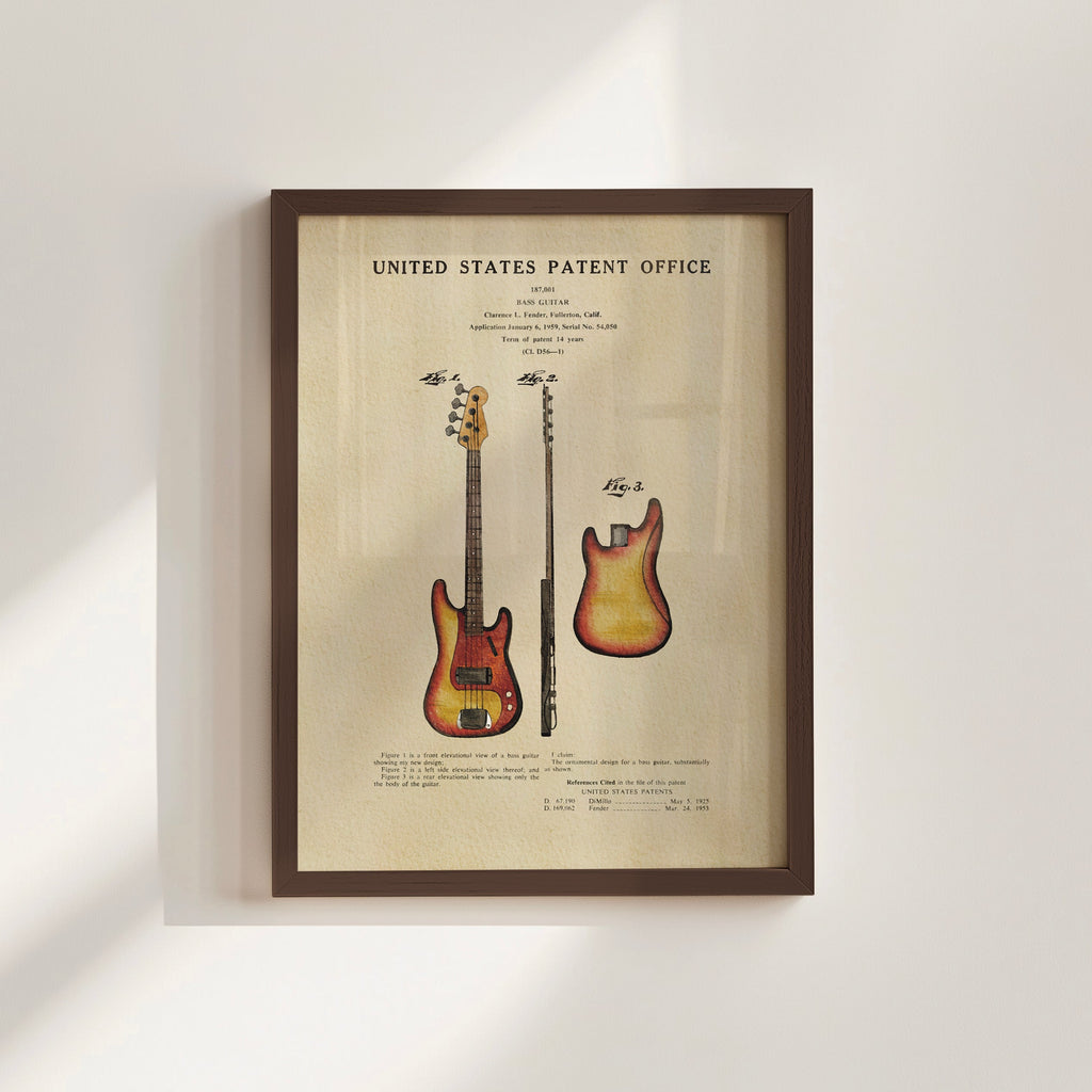 PATENTES ATEMPORALES - IMPRESIÓN DE BAJO FENDER