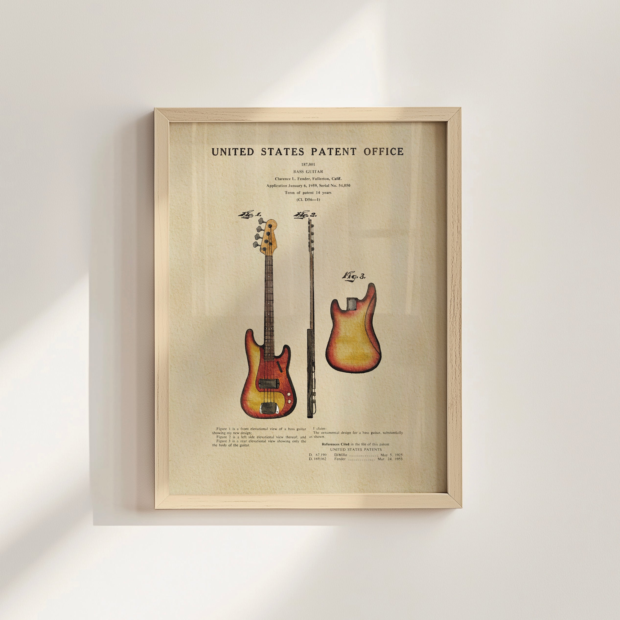 PATENTES ATEMPORALES - IMPRESIÓN DE BAJO FENDER