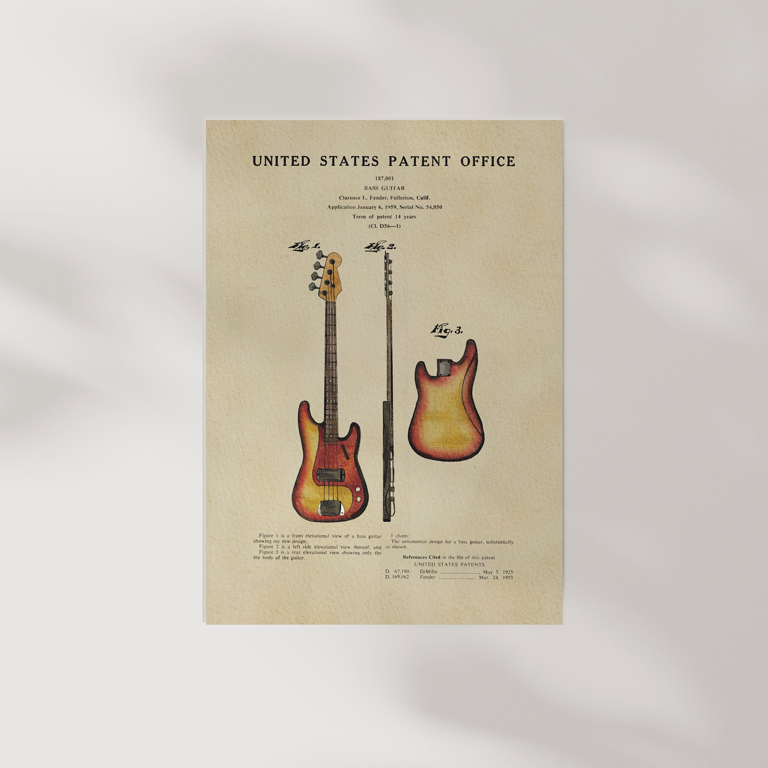 PATENTES ATEMPORALES - IMPRESIÓN DE BAJO FENDER