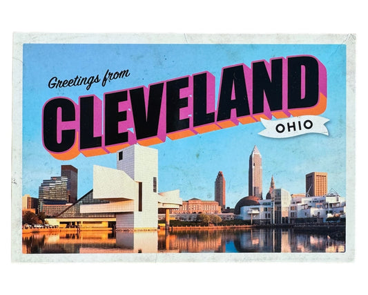 ROCK HALL GREETINGS FROM CLEVELAND POSTCARD