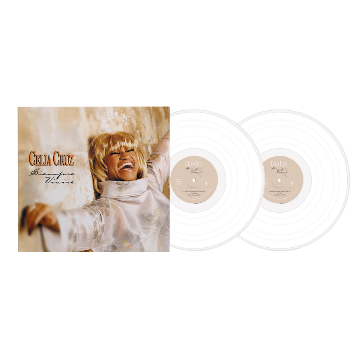 CELIA CRUZ - SIEMPRE VIVIRE - WHITE COLOR - 2-LP - VINYL LP