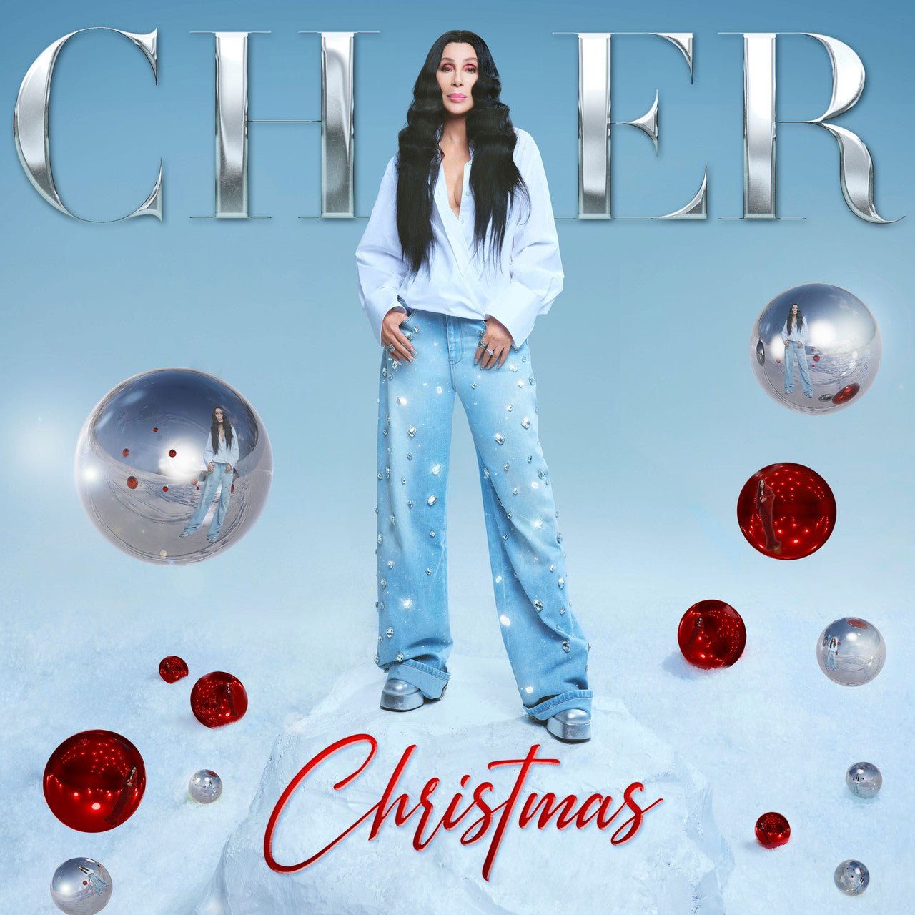 CHER - CHRISTMAS - RED COLOR - VINYL LP