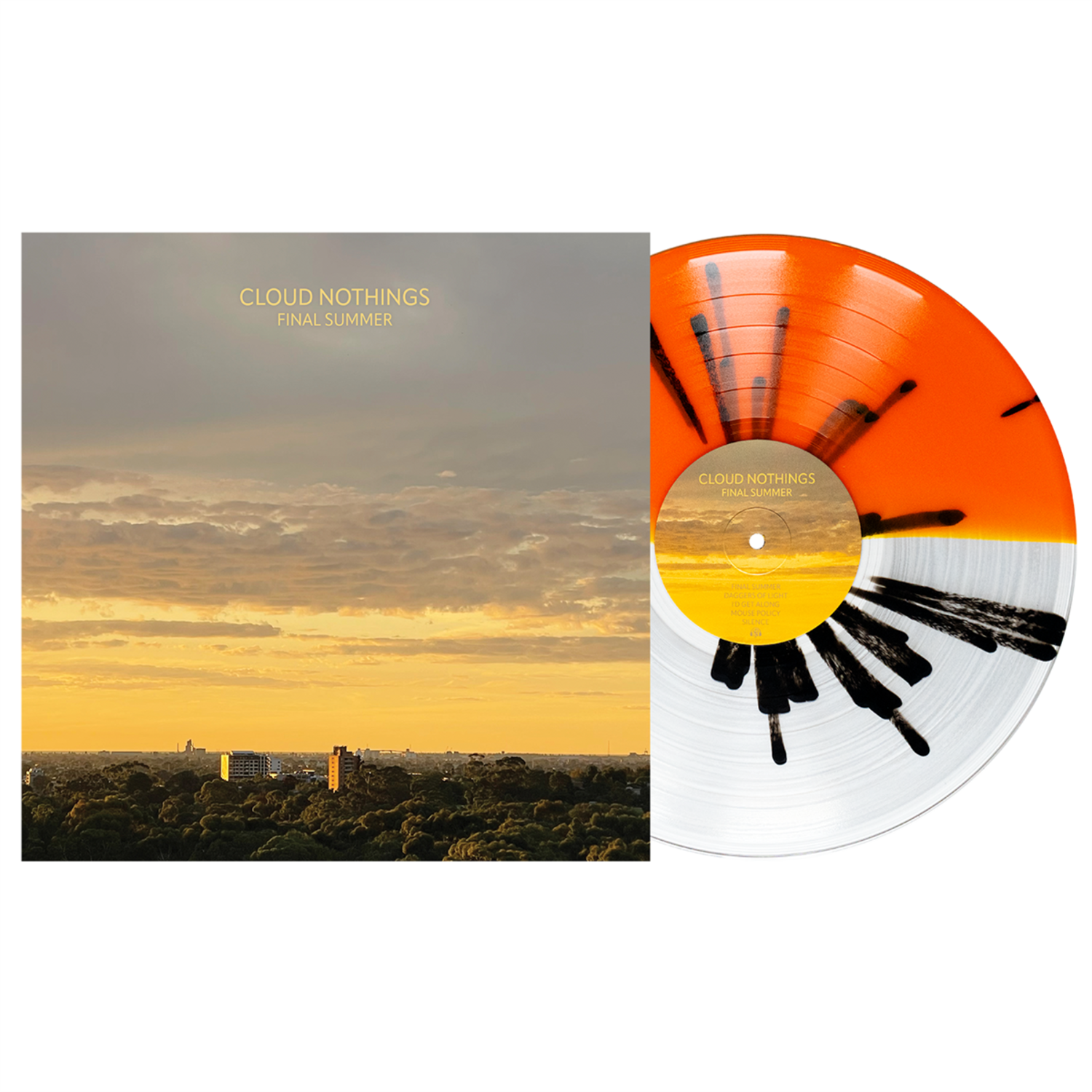 CLOUD NOTHINGS - FINAL SUMMER - INDIE EXCLUSIVE - CLEAR COLOR WITH ORANGE & BLACK SPLATTER - VINYL LP