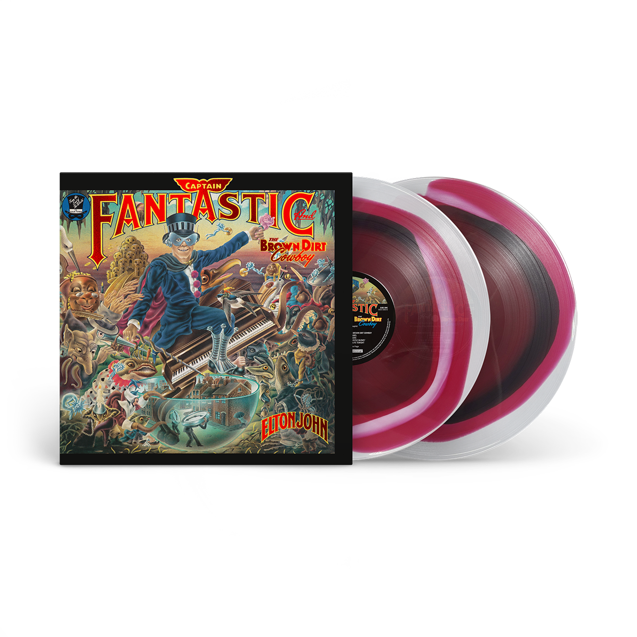 ELTON JOHN - CAPTAIN FANTASTIC AND THE BROWN DIRT COWBOY - 50TH ANNIVERSARY EDITION - RED & WHITE COLOR - 2-LP - VINYL LP