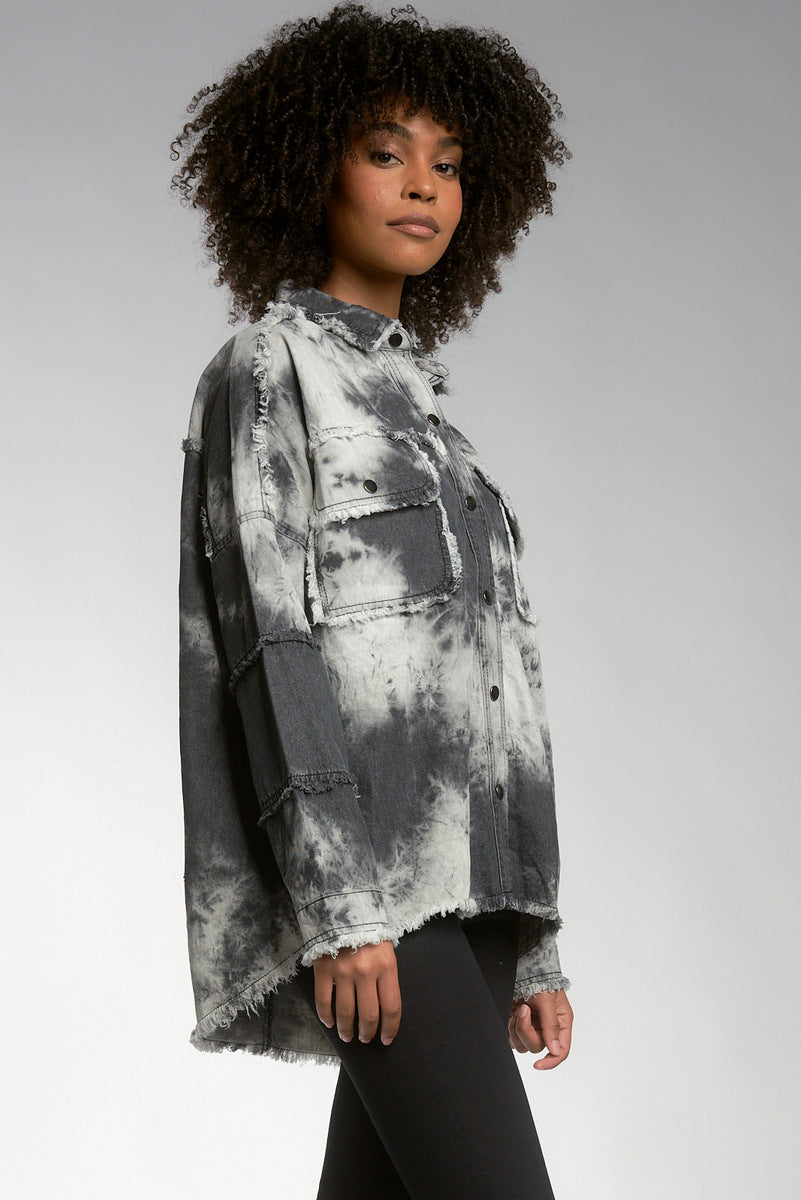 ROCK & ROLL ACID-WASH SHACKET BY ELAN