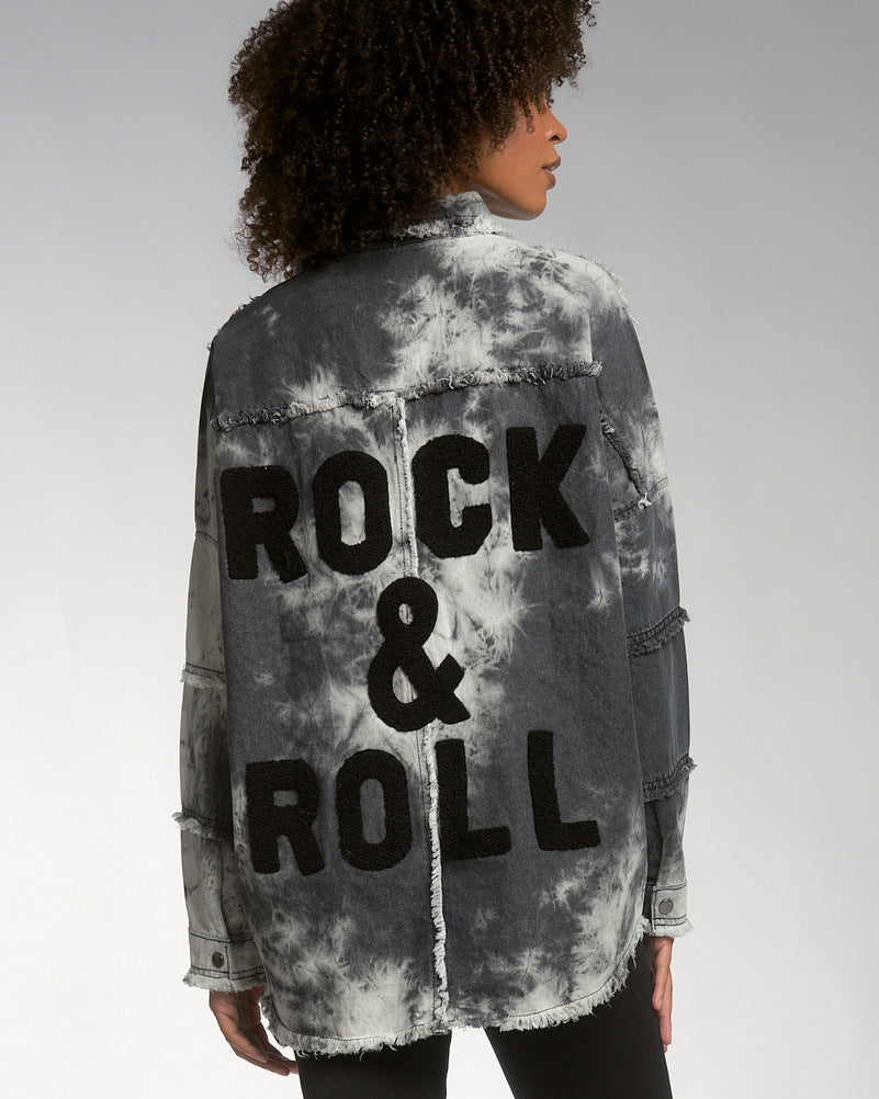 ROCK & ROLL ACID-WASH SHACKET BY ELAN