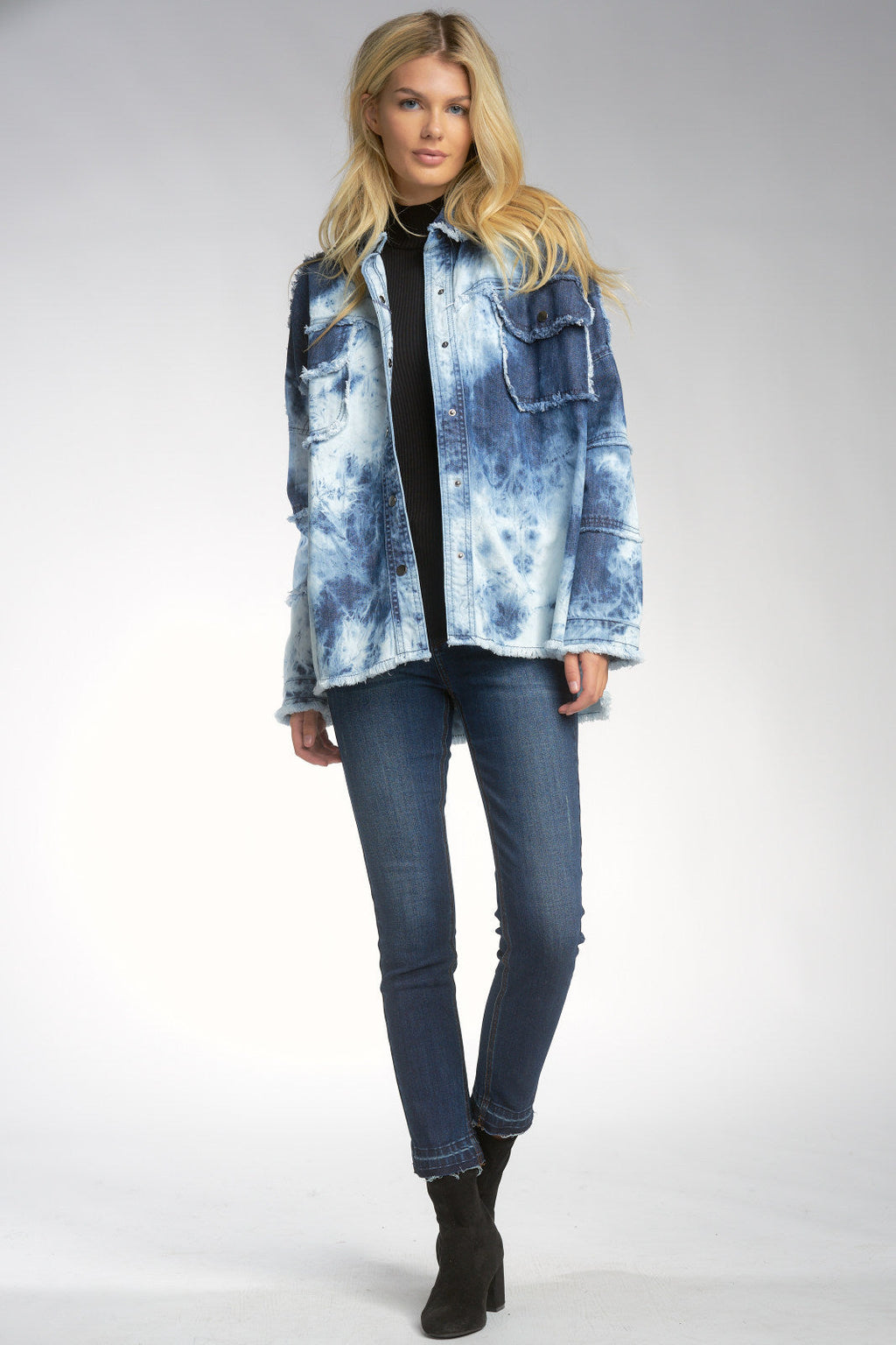 ROCK & ROLL ACID-WASH SHACKET BY ELAN