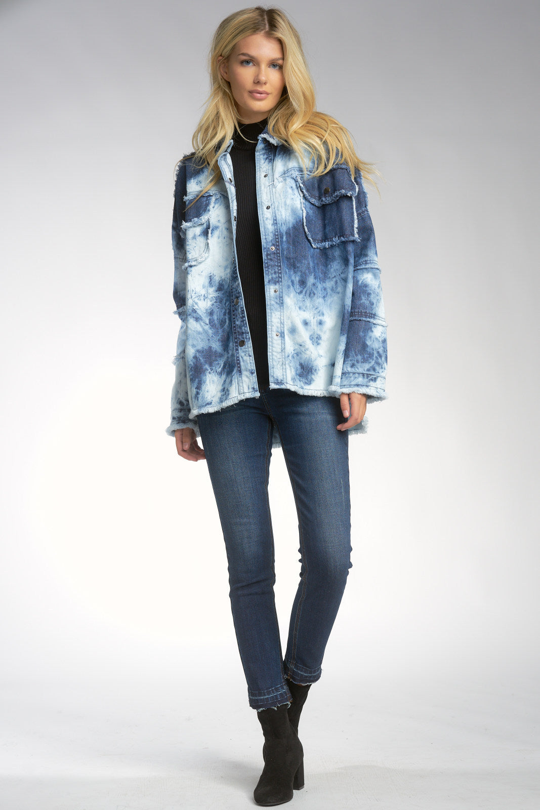 ROCK & ROLL ACID-WASH SHACKET BY ELAN