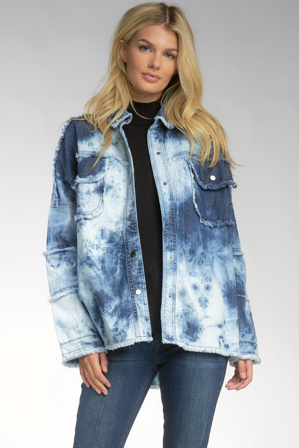 ROCK & ROLL ACID-WASH SHACKET BY ELAN