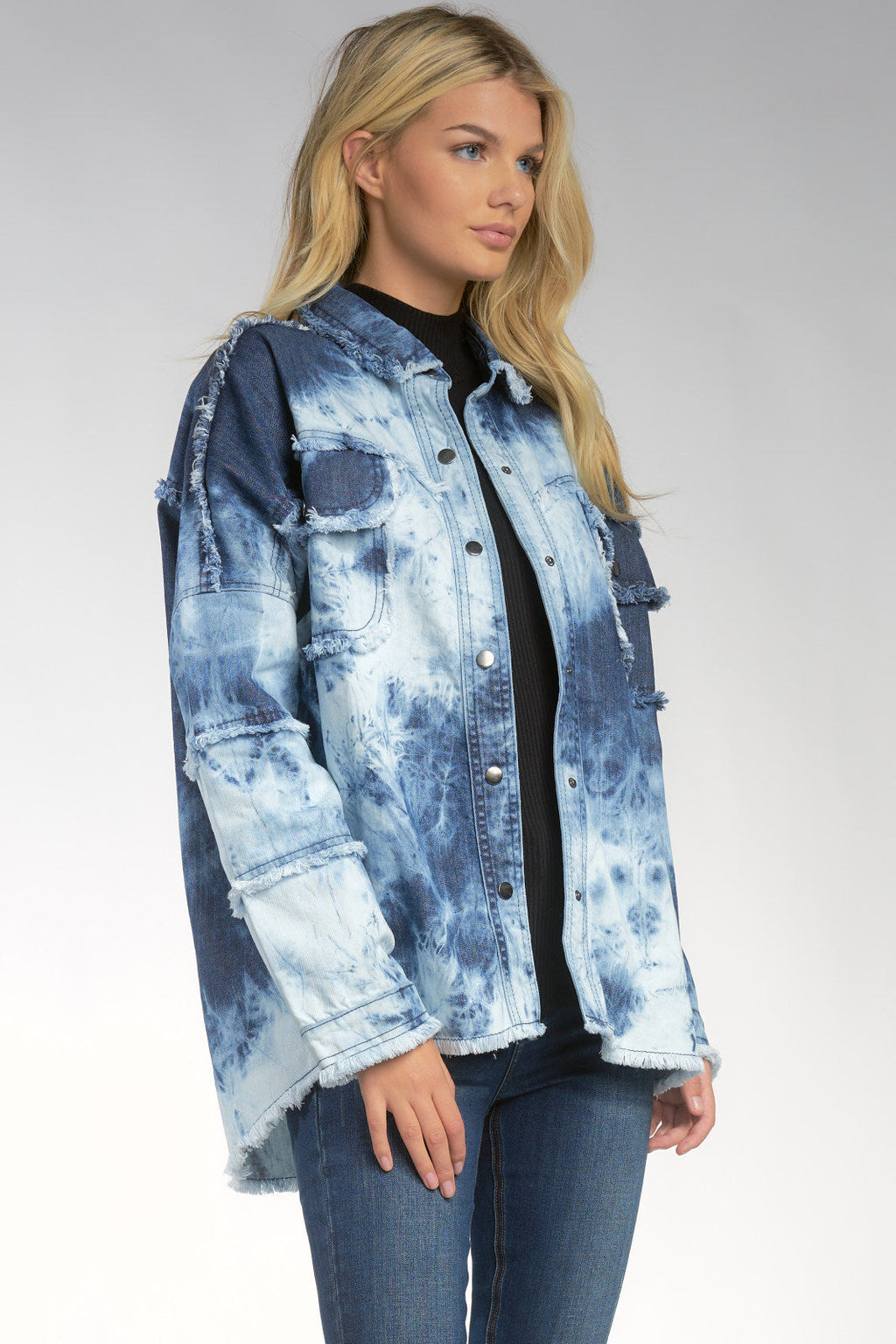 ROCK & ROLL ACID-WASH SHACKET BY ELAN