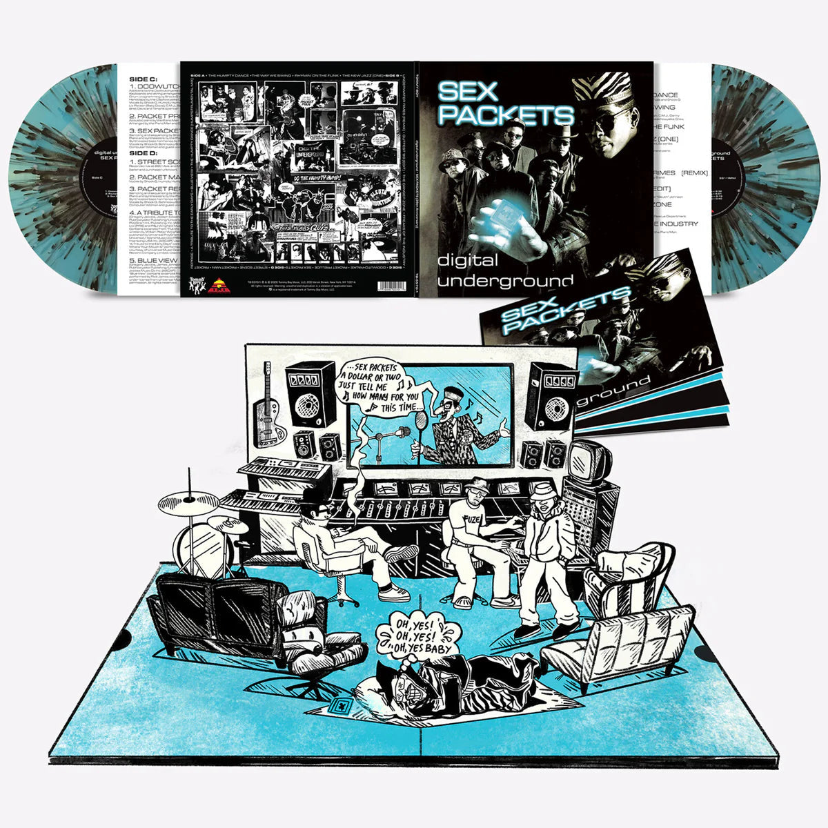 DIGITAL UNDERGROUND - SEX PACKETS - 35TH ANNIVERSARY POP-UP EDITION - BLUE & BLACK SPLATTER - 2-LP - VINYL LP