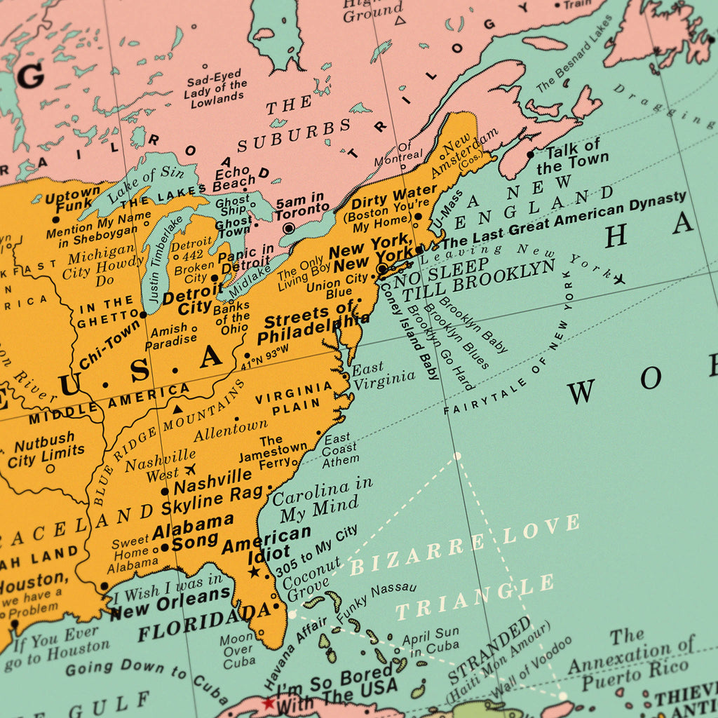 DOROTHY - WORLD SONG MAP CLASSIC EDITION PRINT