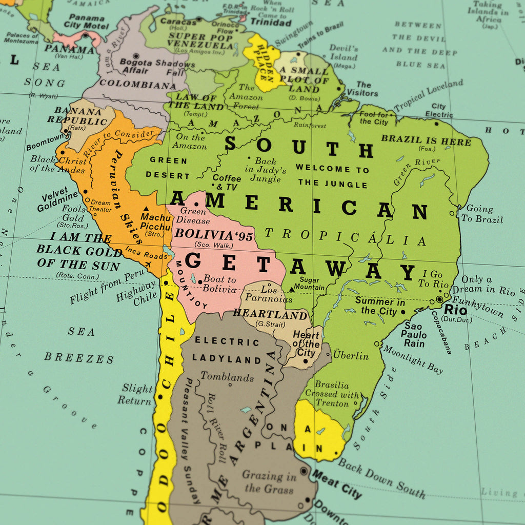 DOROTHY - WORLD SONG MAP CLASSIC EDITION PRINT