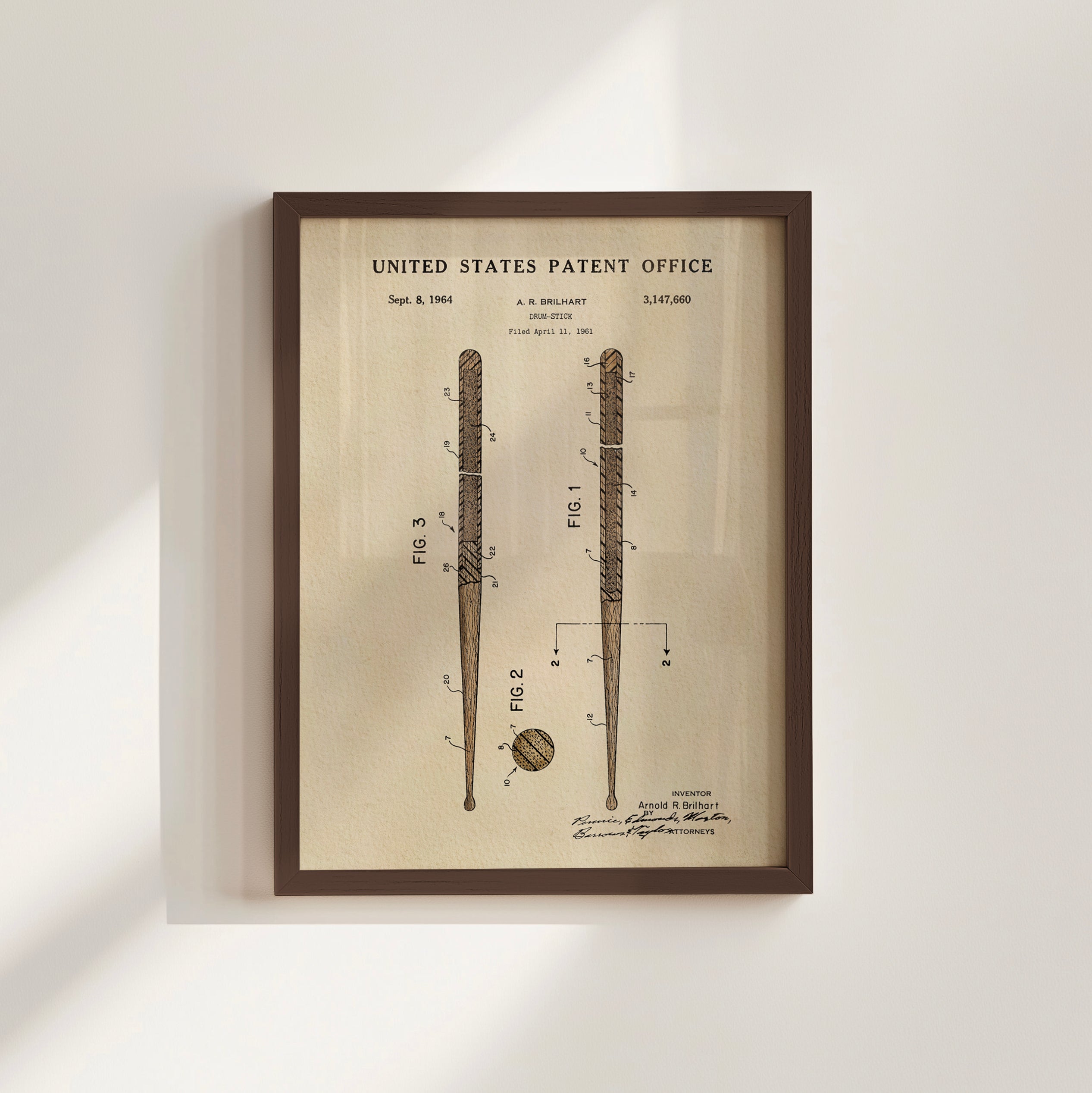 TIMELESS PATENTS - DRUMSTICKS PRINT