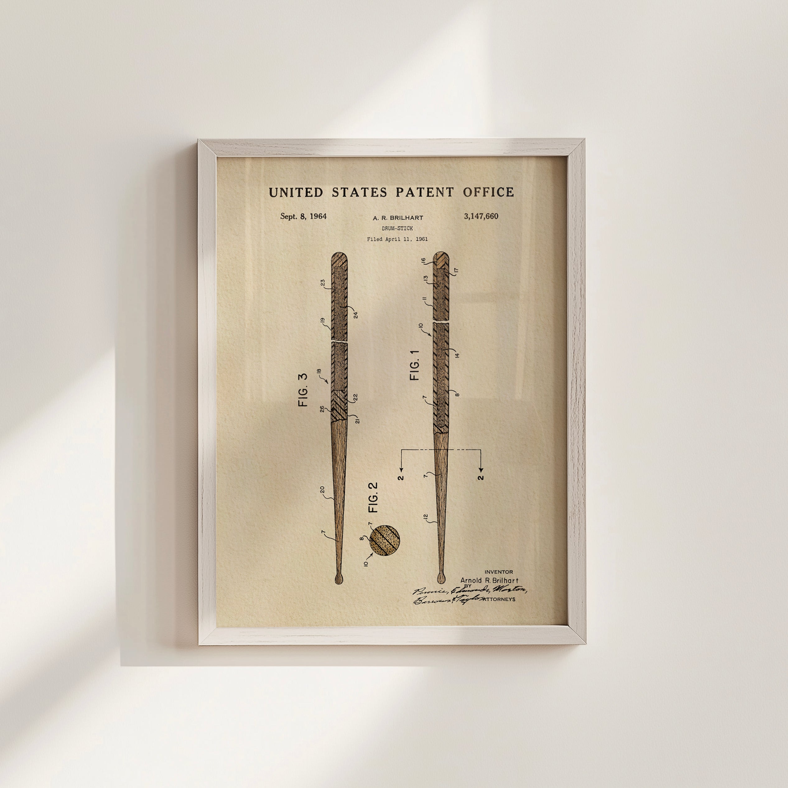 TIMELESS PATENTS - DRUMSTICKS PRINT