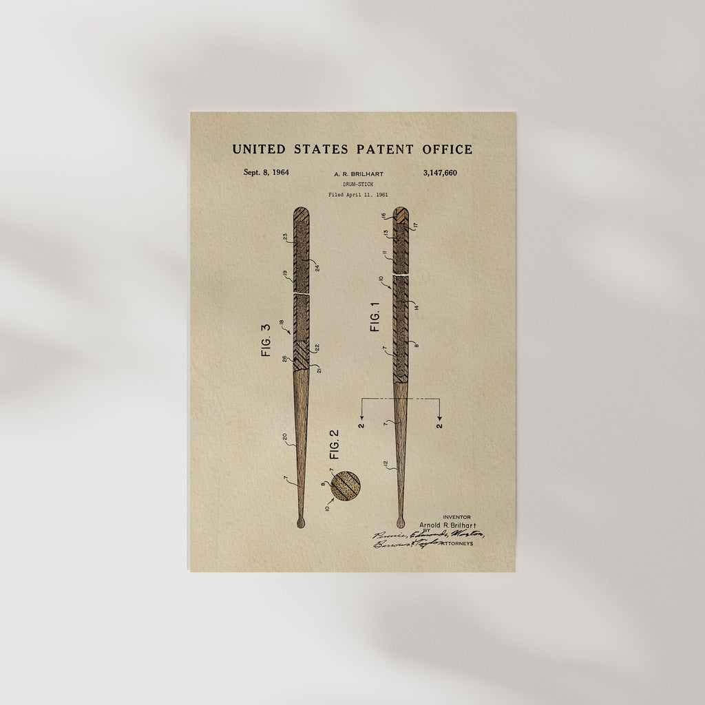 TIMELESS PATENTS - DRUMSTICKS PRINT