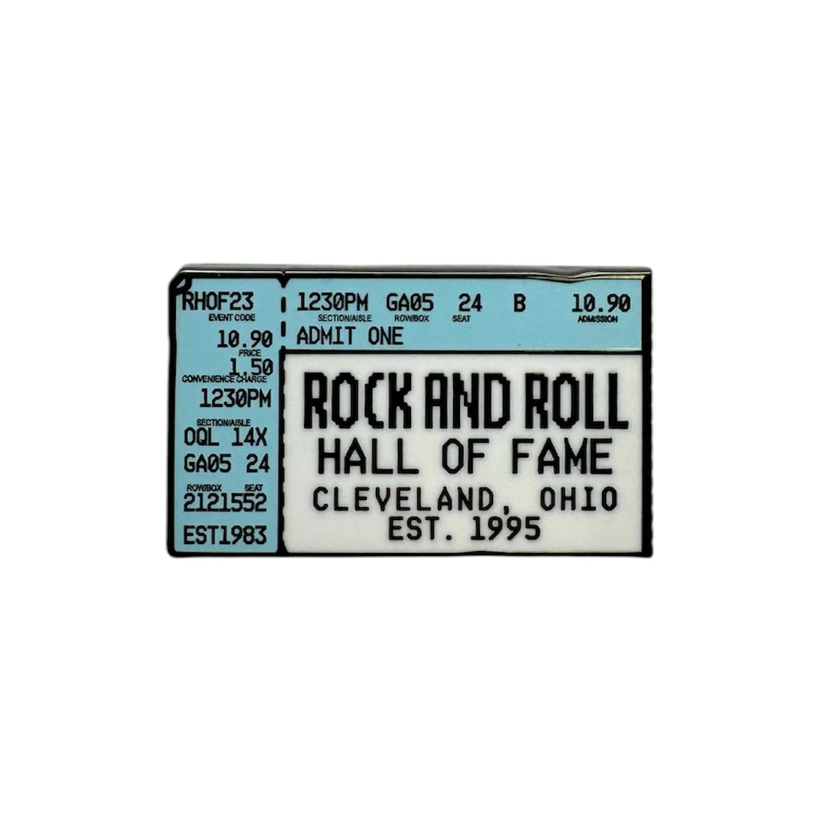 ROCK HALL TICKET STUB PIN