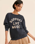 SUPPORT LIVE MUSIC CREWNECK BY RETRO BRAND