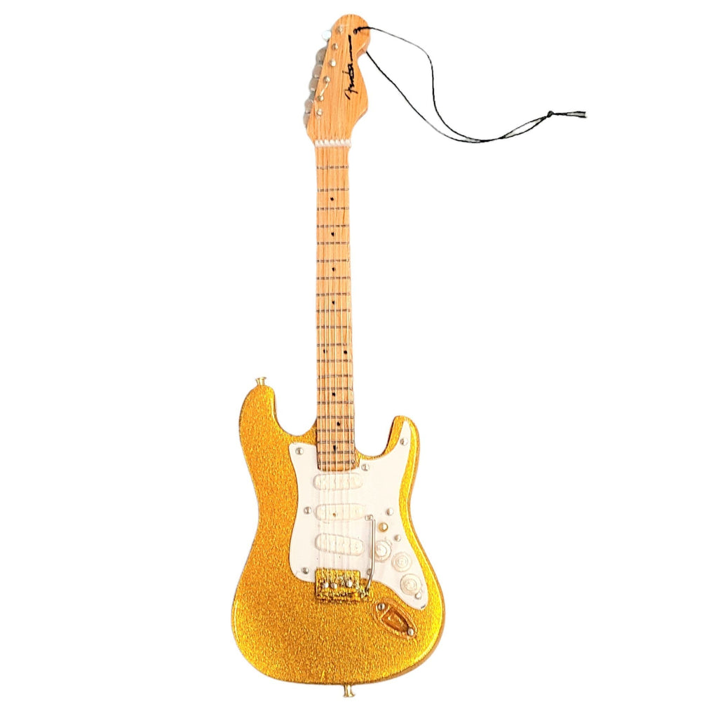 FENDER - GOLD STRATOCASTER - 6" MINI GUITAR ORNAMENT